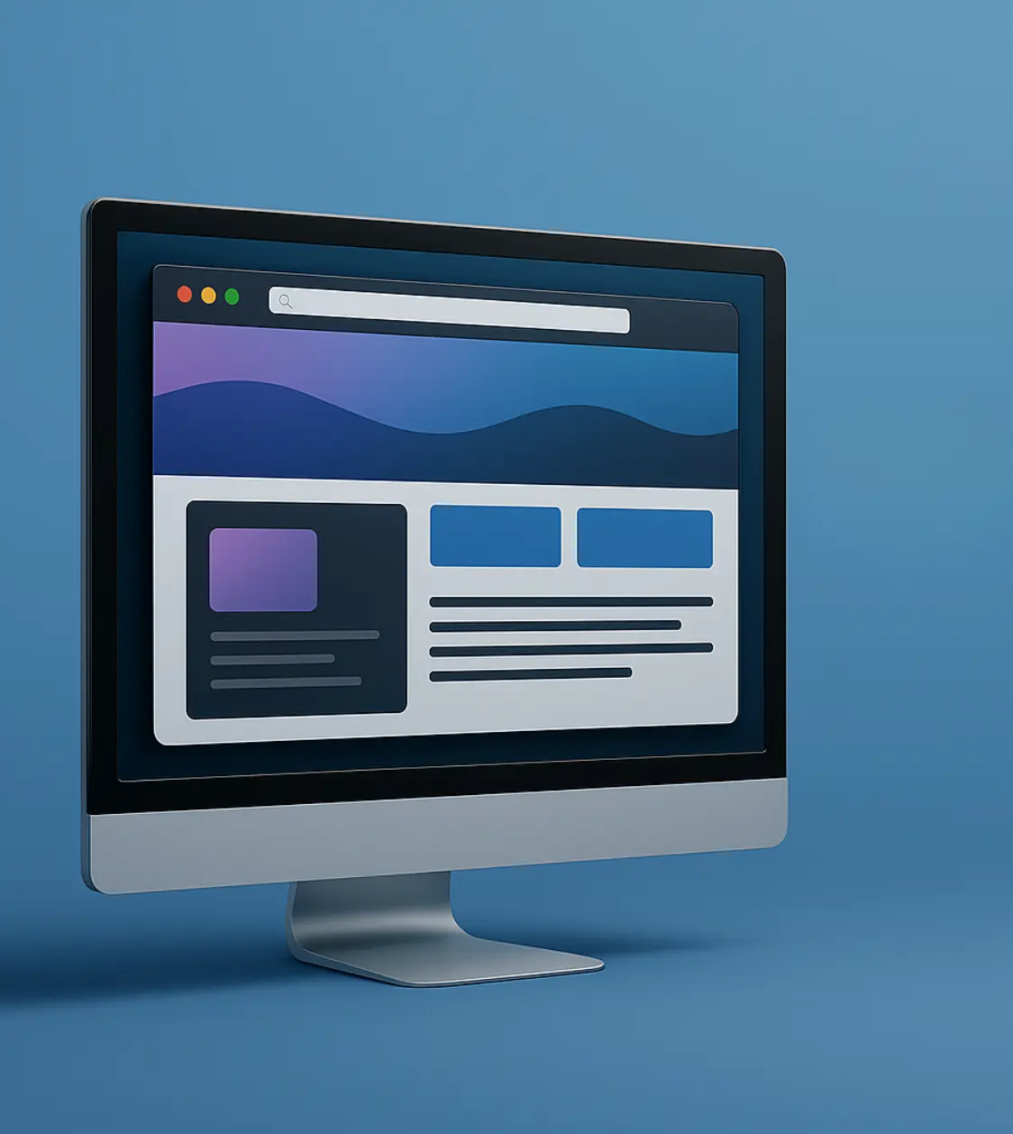 Business website design on a desktop screen – typical website design cost in India by type